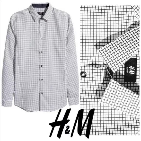 H&M Other - ツ 4/$25 H&M Men's  Easy-iron Shirt Slim Fit Shirt